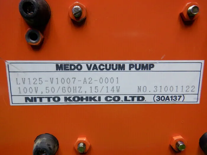 Nitto Kohki LV-125 vacuum pump Detail Image - ASKINDEX Korea