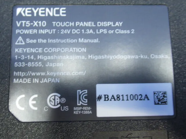 Keyence VT5-X10 터치 패널 상세 이미지 - ASKINDEX 코리아