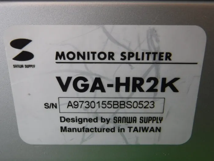 산와 공급 VGA-HR2K 모니터 분배기 상세 이미지 - ASKINDEX 코리아