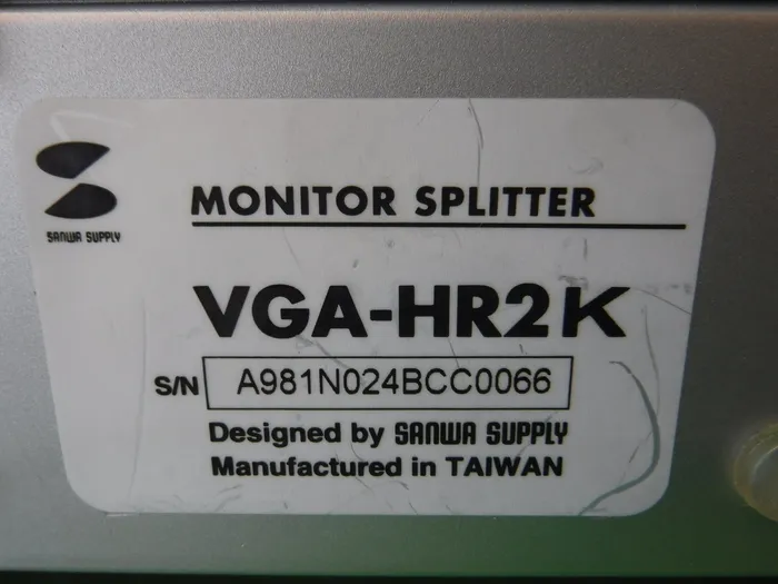 산와 공급 VGA-HR2K 모니터 분배기 상세 이미지 - ASKINDEX 코리아