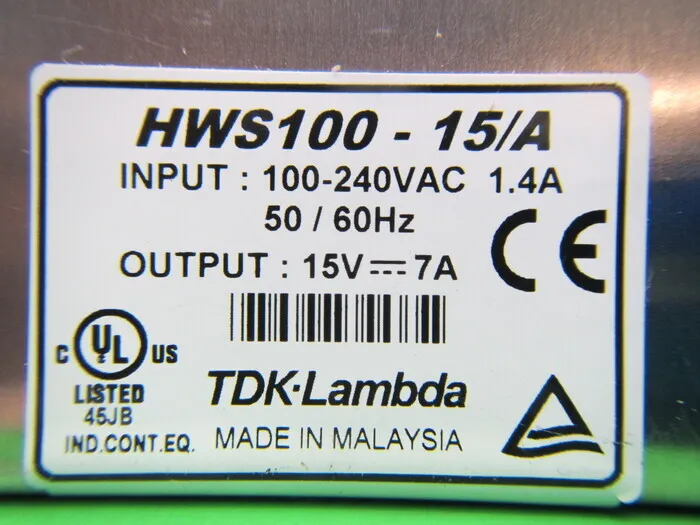 TDK HWS100-15/A DC power supply Detail Image - ASKINDEX Korea