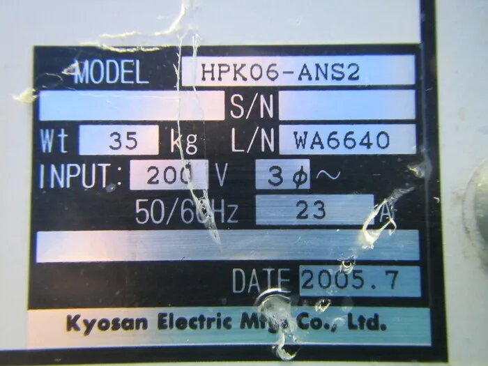 쿄조제작소 HPK06-ANS2 DC 전원 공급 장치 상세 이미지 - ASKINDEX 코리아
