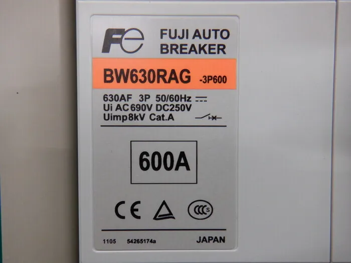 후지 전기 BW630RAG-3P600 차단기 (자동 차단기) 상세 이미지 - ASKINDEX 코리아