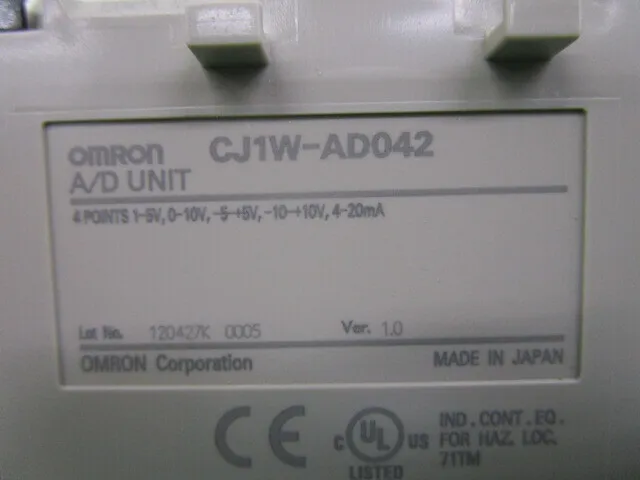 Omron CJ1W-AD042 Sequencer (analog input unit) Detail Image - ASKINDEX Korea