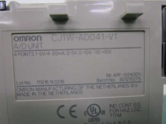 Omron CJ1W-AD041-V1 Sequencer (analog input unit) Detail Image - ASKINDEX Korea
