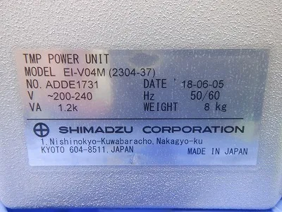 Shimadzu Corporation TMP-V2304MC　　　EI-V04M turbomolecular pump Detail Image - ASKINDEX Korea