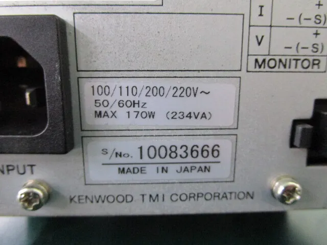 Kenwood PA120-0.6B DC power supply Detail Image - ASKINDEX Korea