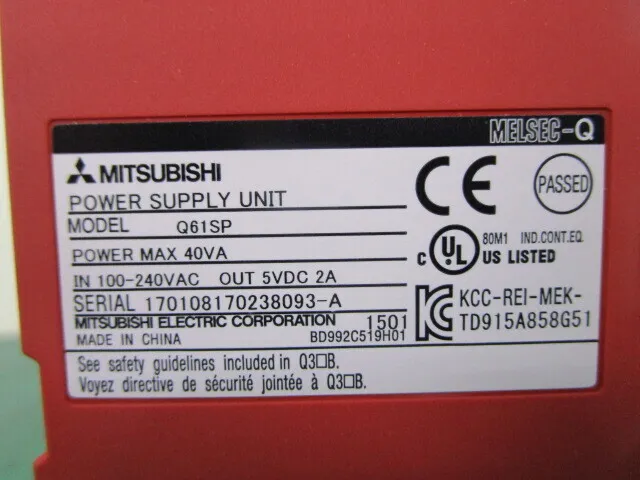 Mitsubishi Electric Q&amp;!SP Sequencer (power supply unit) Detail Image - ASKINDEX Korea