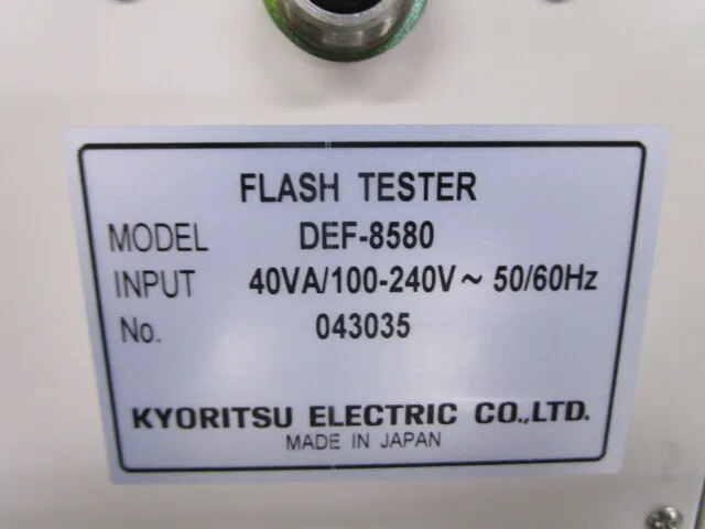 Keiritsu Electric DEF-8580 flash tester Detail Image - ASKINDEX Korea