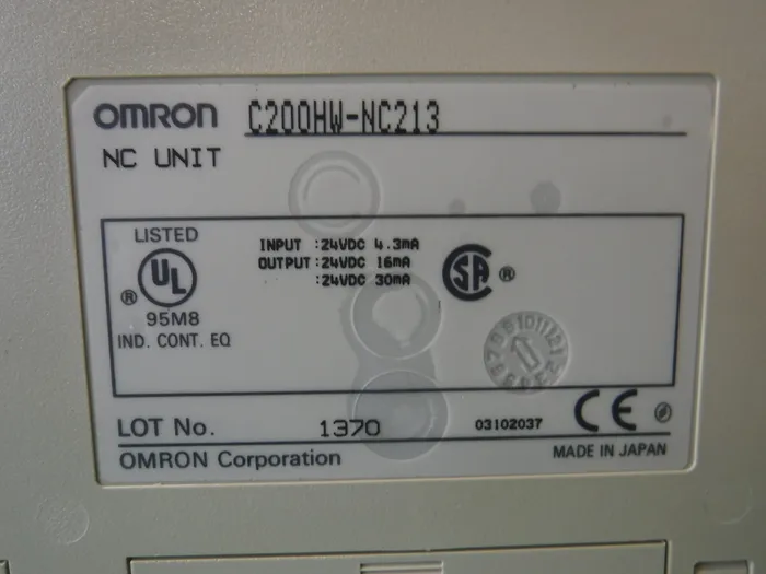 오므론 C200HW-NC213 시퀀서(PLC) 위치 제어 유닛 상세 이미지 - ASKINDEX 코리아