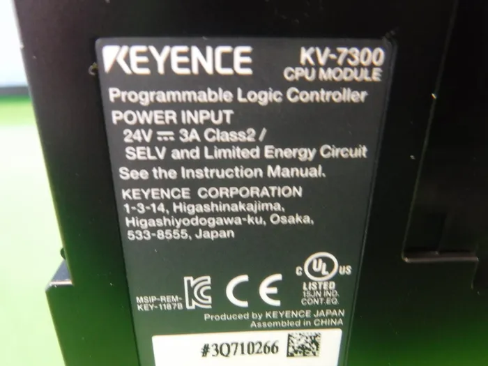 Keyence KV-7300 시퀀서 (PLC) CPU 유닛 상세 이미지 - ASKINDEX 코리아