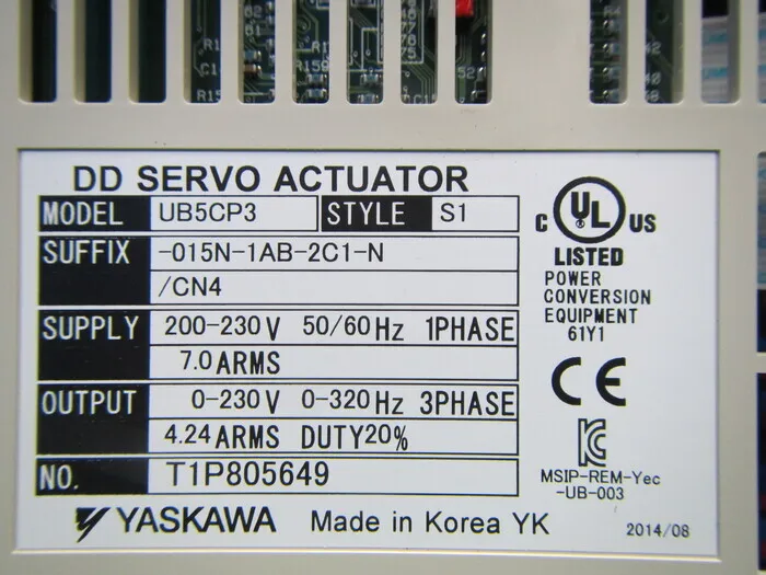 야스카와 전기 UB5CP3-015N-1AB-2C1-N/CN4 DD 서보 드라이버 상세 이미지 - ASKINDEX 코리아