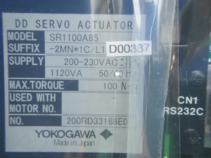 요코가와 전기 SR1100A85-2MN*1C/L1D00337 DD 서보 드라이버 상세 이미지 - ASKINDEX 코리아