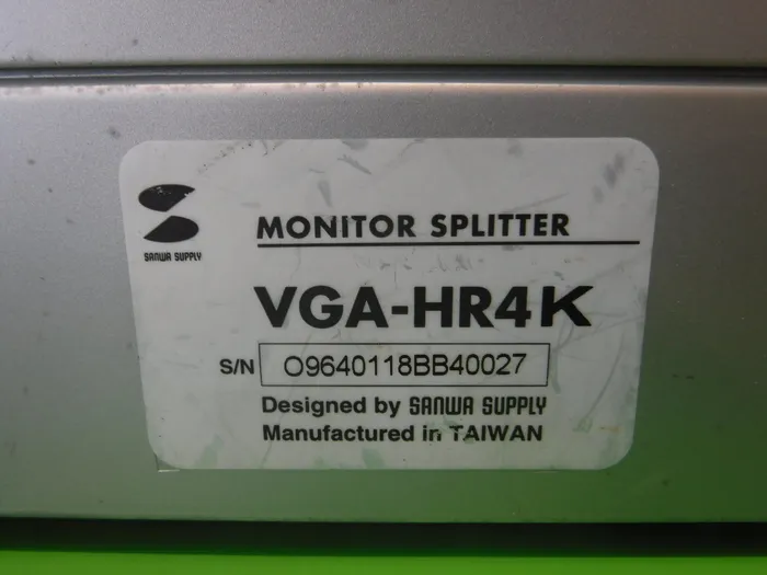 산와 공급 VGA-HR4K 모니터-분배기 상세 이미지 - ASKINDEX 코리아