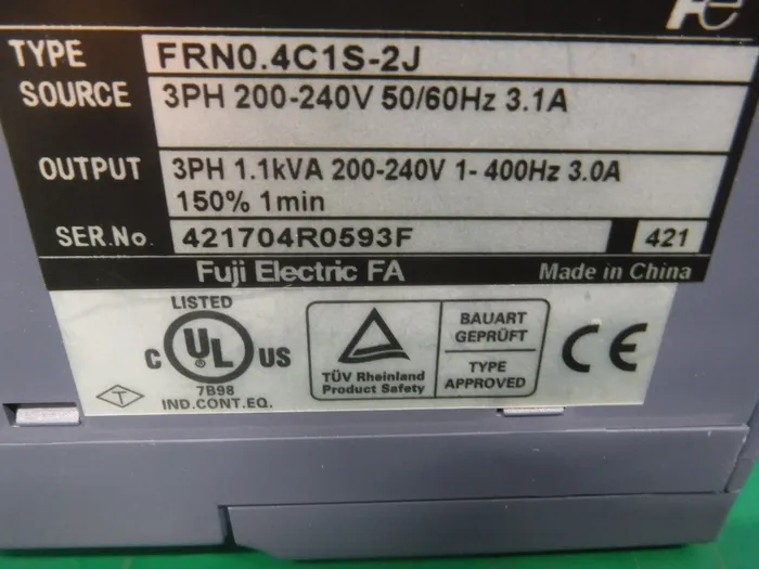 후지 전기 FRN0.4C1S-2J 인버터 상세 이미지 - ASKINDEX 코리아