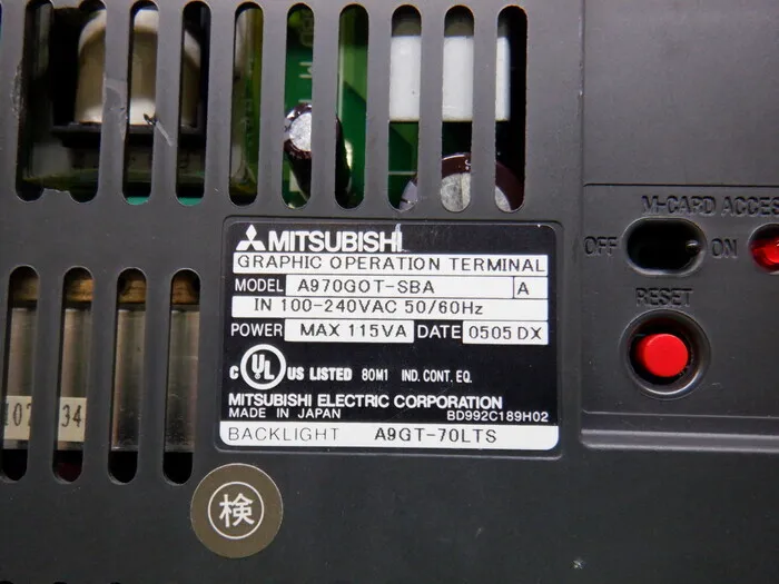 미쓰비시 전기 A970GOT-SBA 터치 패널 상세 이미지 - ASKINDEX 코리아