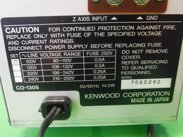 Kenwood CO-1305 oscilloscope Detail Image - ASKINDEX Korea