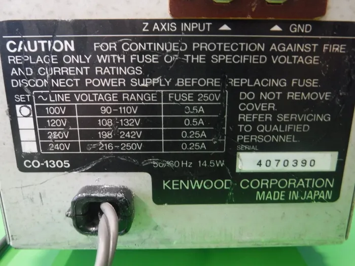 Kenwood CO-1305 oscilloscope Detail Image - ASKINDEX Korea