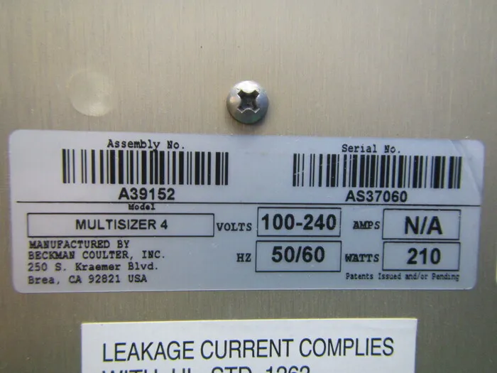 Beckman Multisizer4 Particle size distribution measuring instrument Detail Image - ASKINDEX Korea