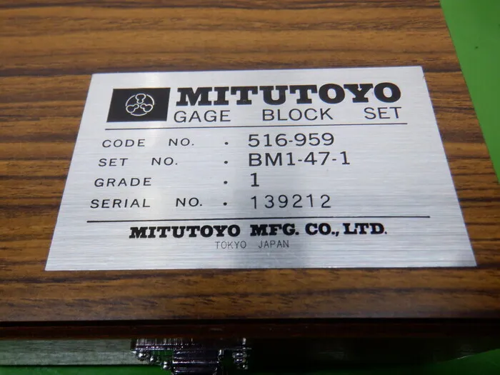 Mitutoyo 516-959 Gauge block set (45 pieces) Detail Image - ASKINDEX Korea