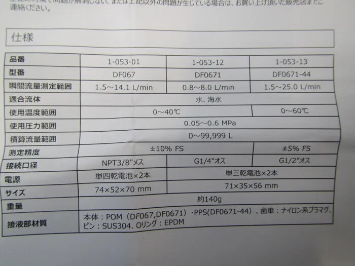AS ONE DF067 Flow meter Detail Image - ASKINDEX Korea