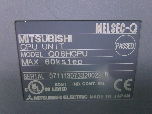 Mitsubishi Electric Q06HCPU Sequencer (CPU) Detail Image - ASKINDEX Korea