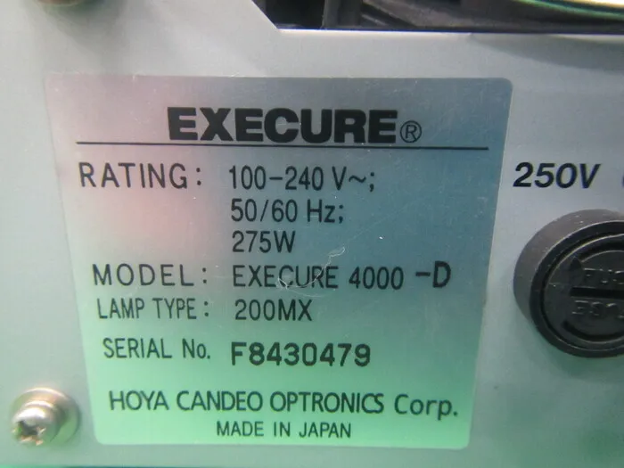 HOYA EXECURE4000-D UV irradiation device Detail Image - ASKINDEX Korea