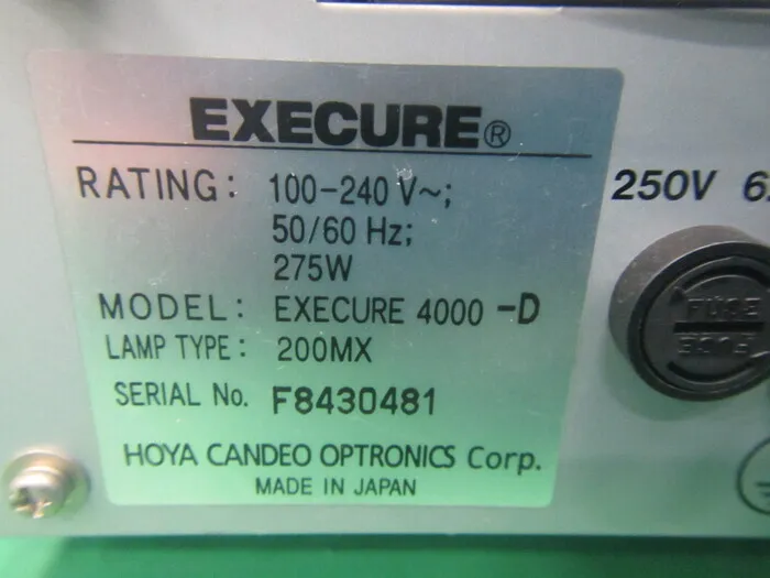 HOYA EXECURE4000-D UV irradiation device Detail Image - ASKINDEX Korea