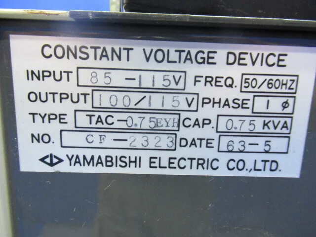 Yamabishi Electric TAC-075EYH transformer Detail Image - ASKINDEX Korea