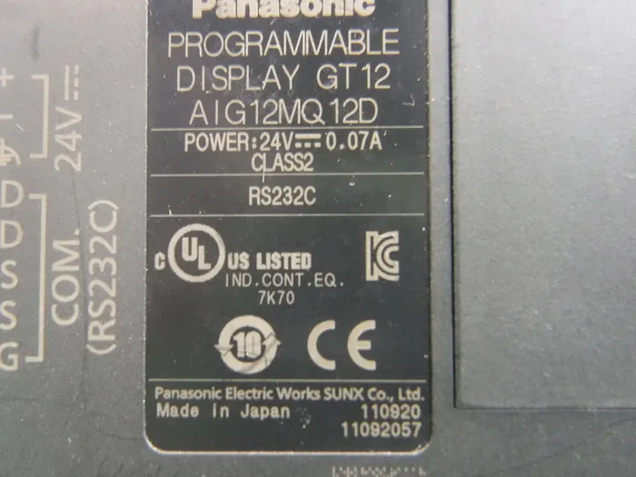 파나소닉 AIG12MQ12D 터치 패널 상세 이미지 - ASKINDEX 코리아