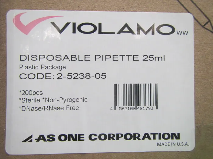 AS ONE 4740(25ml) Disposable Pipettes Detail Image - ASKINDEX Korea
