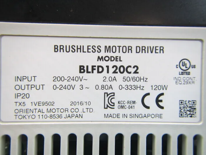오리엔탈 모터 BLFD120C2 브러시리스 모터 드라이버 상세 이미지 - ASKINDEX 코리아