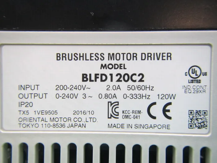 오리엔탈 모터 BLFD120C2 브러시리스 모터 드라이버 상세 이미지 - ASKINDEX 코리아