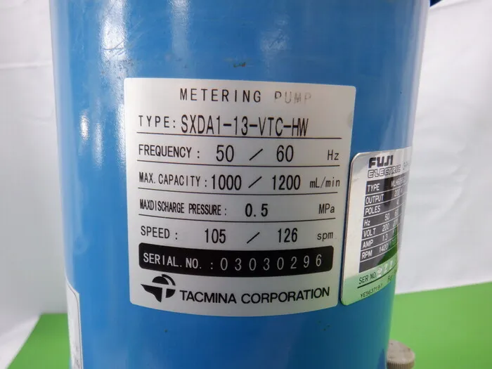 Takumina SXDA1-13-VTC-HW Quantitative pump (direct dyeoflam type) Detail Image - ASKINDEX Korea