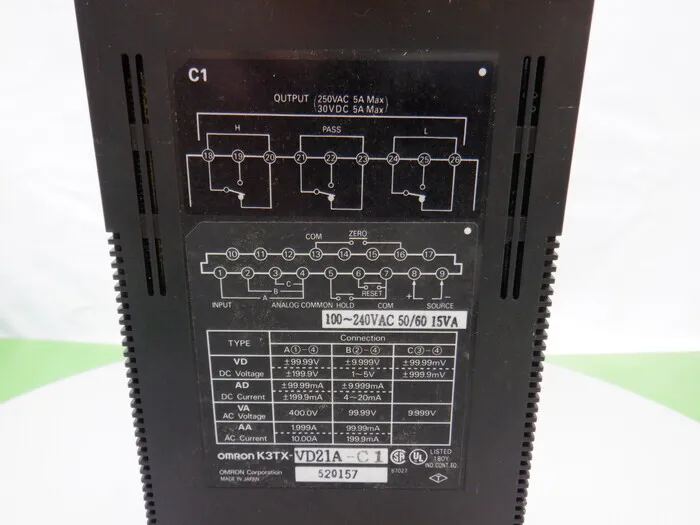오므론 K3TX-VD21A-C1 디지털 패널 미터 상세 이미지 - ASKINDEX 코리아