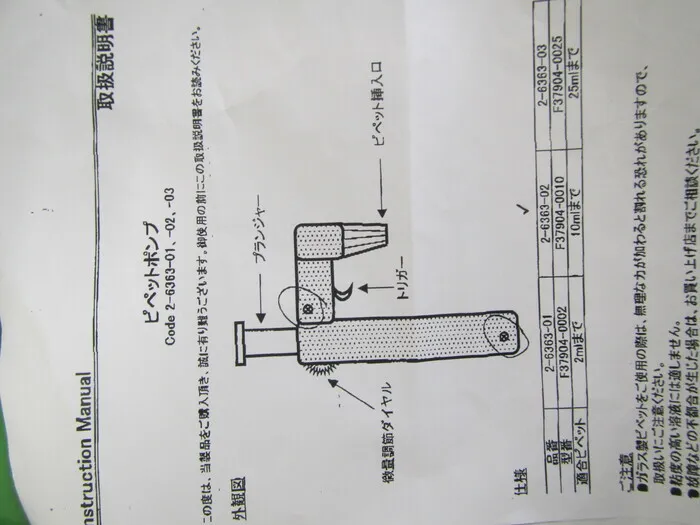 A -one F37904-0010 Pipetto pump Detail Image - ASKINDEX Korea
