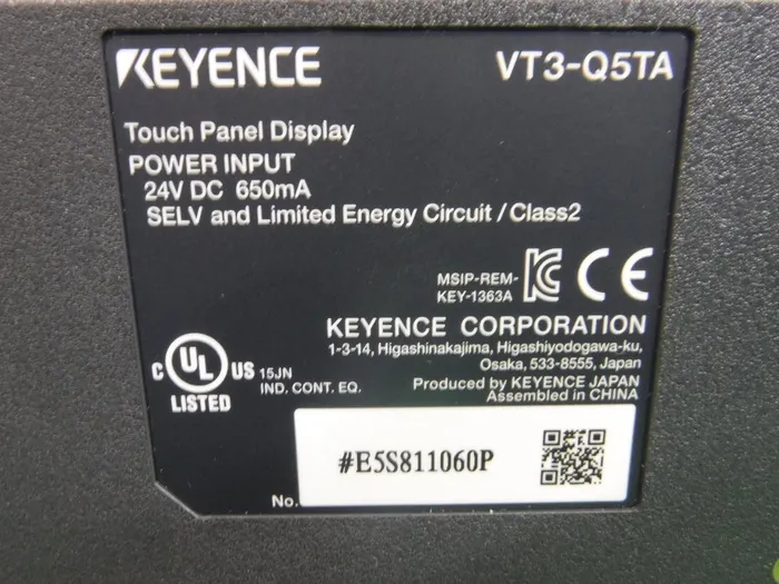 Keyence VT3-Q5TA 터치 패널 상세 이미지 - ASKINDEX 코리아