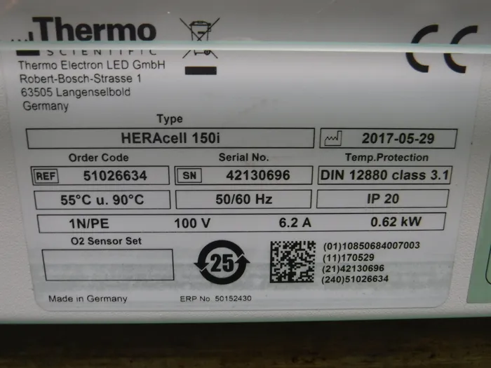 Waken Be Tech HERAcell 150i CO2 Incubator Detail Image - ASKINDEX Korea