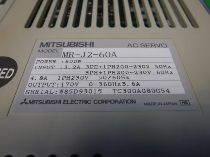 미쓰비시 전기 MR-J2-60A AC 서보 드라이버 상세 이미지 - ASKINDEX 코리아