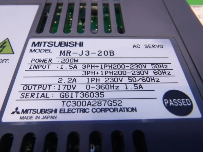 미쓰비시 전기 MR-J3-20B AC 서보 드라이버 상세 이미지 - ASKINDEX 코리아