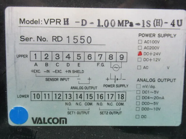 발콤 VRP-H-D-1.00MPa-1S(H)-4U 디지털 표시계 상세 이미지 - ASKINDEX 코리아