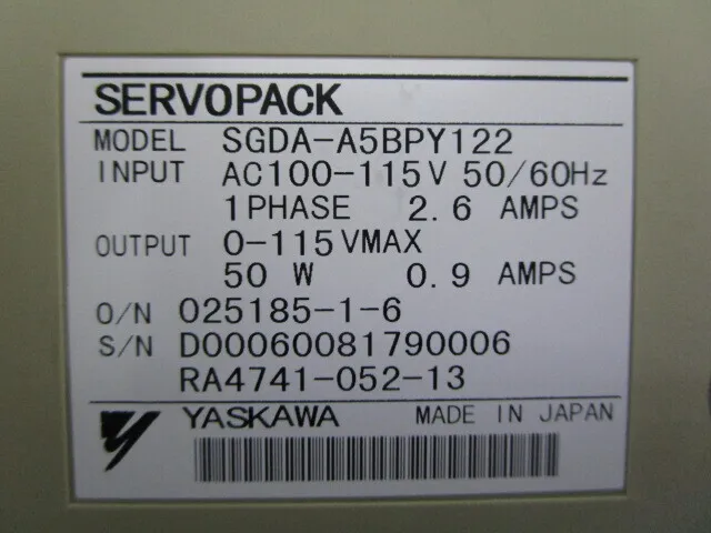 야스카와 전기 SGDA-A5BPY122 AC 서보 드라이버 상세 이미지 - ASKINDEX 코리아