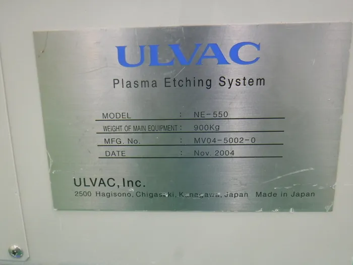 ULVAC NE-550 Etching Equipment Detail Image - ASKINDEX Korea