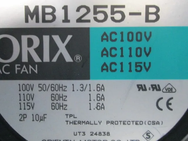 Oriental Motor MB1255-B AC Fan Detail Image - ASKINDEX Korea