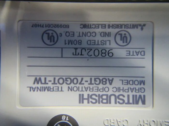 미쓰비시 전기 A8GT-70GOT-TW 터치 패널 상세 이미지 - ASKINDEX 코리아