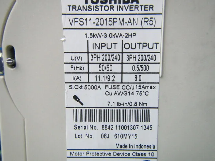Toshiba VFS11-2015PM-AN inverter Detail Image - ASKINDEX Korea