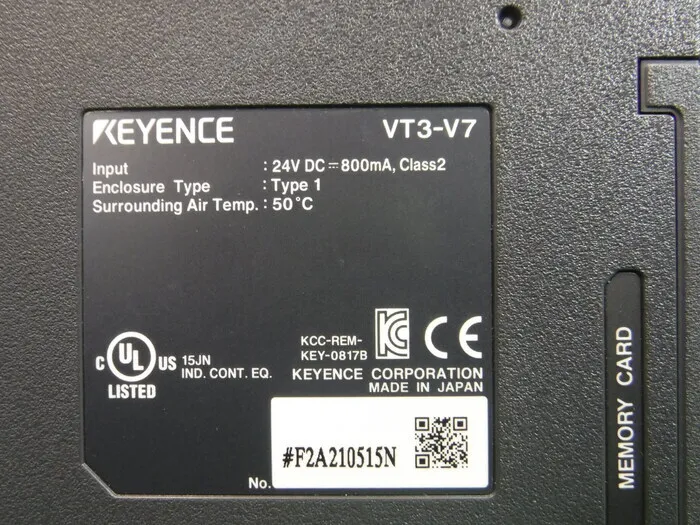 Keyence VT3-V7 터치 패널 상세 이미지 - ASKINDEX 코리아