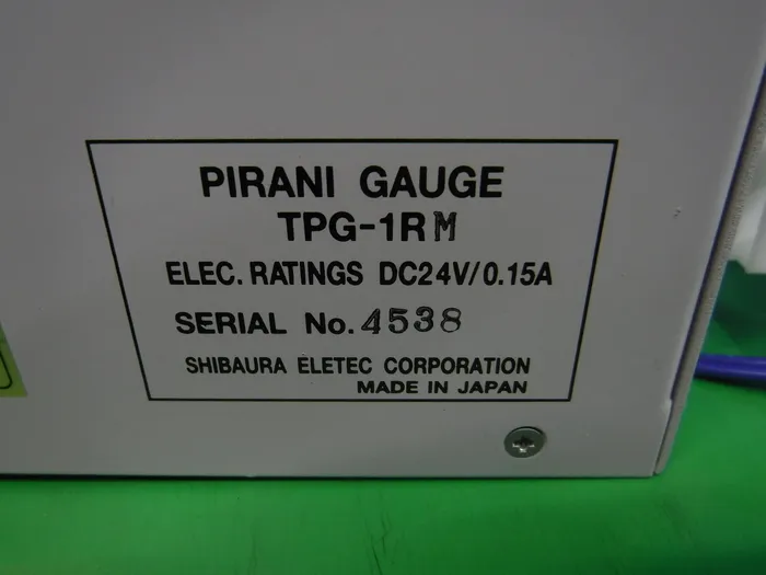 Shibaura Eleetech TPG-1RM True vacuum (set: Pirani) Detail Image - ASKINDEX Korea