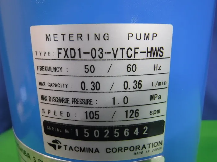 Takumina FXD1-03-VTCF-HWS Quantitative pump (direct dyeoflam) Detail Image - ASKINDEX Korea