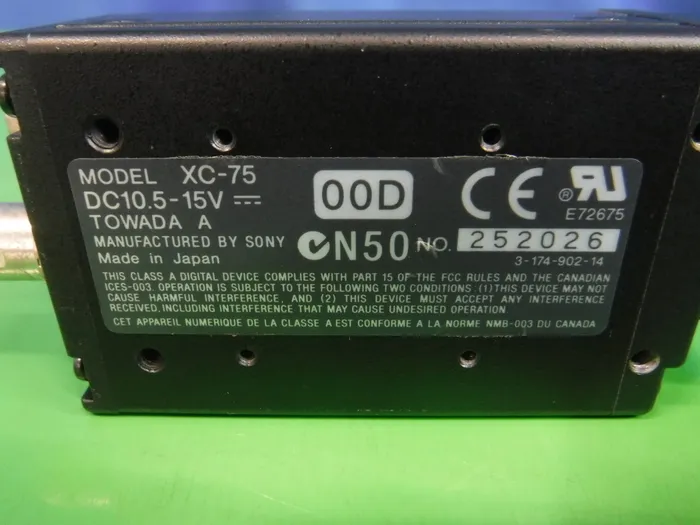 소니 XC-75 CCD 카메라(흑백) 상세 이미지 - ASKINDEX 코리아